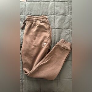 Brown Gymshark Men’s Joggers, size small
